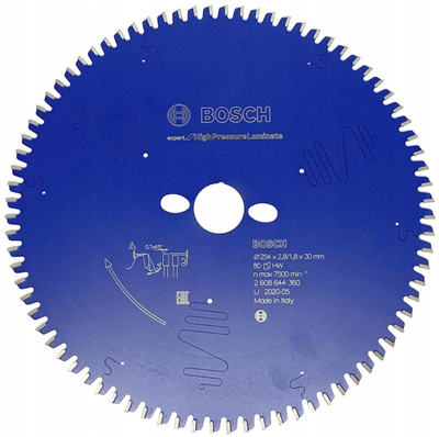 Teh rrethor Bosch Expert for High Pressure Laminate, për laminat HPL, prerje fiks, ngjyrë argjendi