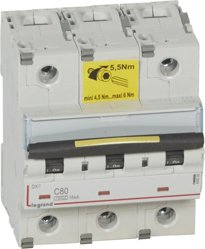 Ndarës automatik Legrand DX3 S313 409280, 3P C, 80A, 10/16kA AC