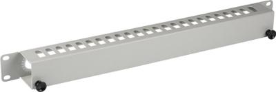 Panel për kabllo EFB 19", 1U, me kapak, gri RAL7035