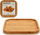 Tabaka aperitivësh bambu LUX, 20 x 20 cm, kafe natyrale
