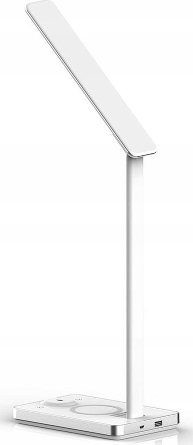 Llambë tavoline V-TAC VT-7505, LED 5W, me karikim wireless, e bardhë