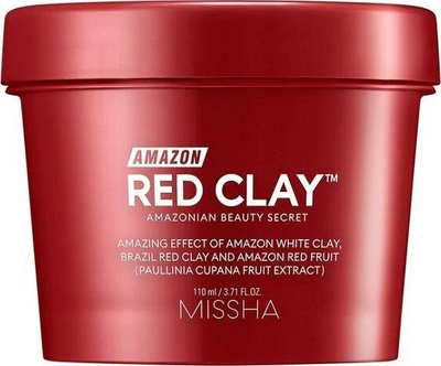 Maskë fytyre Missha Amazon Red Clay Pore Mask, pastruese, 110ml, e kuqe