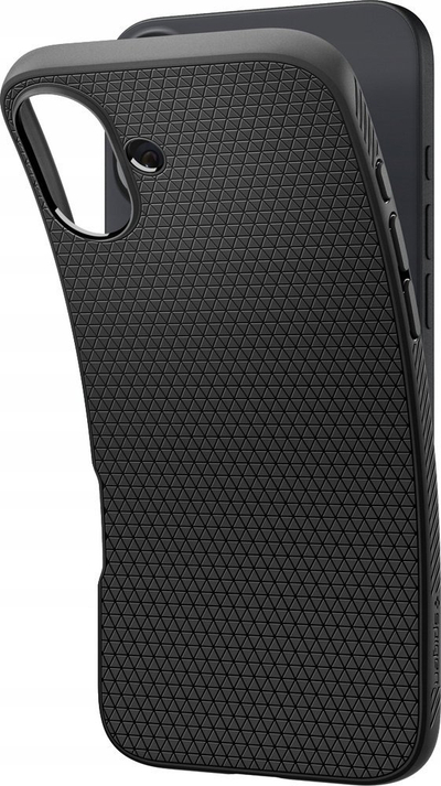 Kapak telefoni Spigen Liquid Air për iPhone 16, matte, i zi