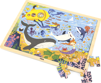 Puzzle druri Viga 44583, 48 copa, deti dhe banorët, shumëngjyrësh