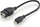 Kabllo adapter USB Digitus DA-30030, OTG Micro USB në USB A, 0.2m, i zi