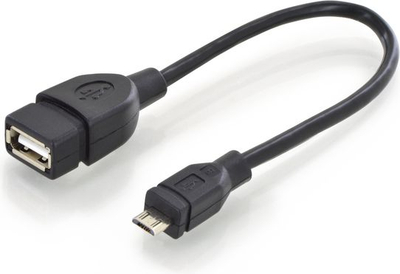 Kabllo adapter USB Digitus DA-30030, OTG Micro USB në USB A, 0.2m, i zi