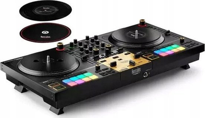 Kontrollues DJ Hercules DJ Inpulse T7 Special Edition, pjata të motorizuara 7", kartë zanore e integruar, i zi me ari