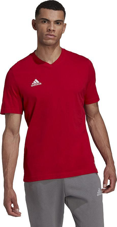Bluzë sportive adidas Entrada 22 Tee M HC0451, pambuk, e kuqe