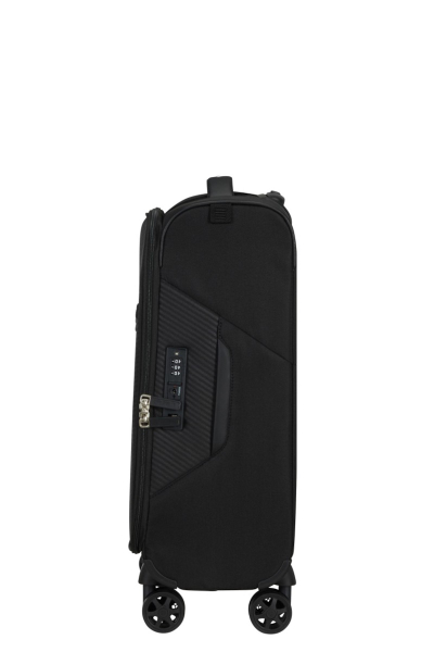 Valixhe Soft Me 4 Rrota Samsonite Litebeam 55/20 Ngjyrë E Zezë