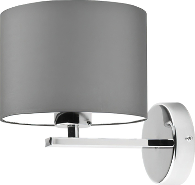 Applik muresh ADVITI Rollo, abazhur stofi, 60W E27, gri