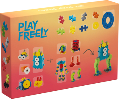 Set ndërtimi Plus Plus Learn to Build Robots, lodër për mësim e lojë, shumëngjyrëshe