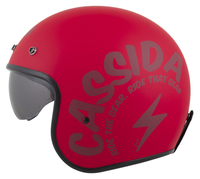 Helmetë moto CASSIDA Oxygen 2.0 Gear, polikarbonat, me vizor dielli, e kuqe matt me të kuqe të errët