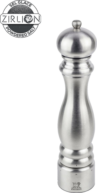 Mulli kripëje edhe piperi Peugeot Paris Chef, set, inoks, ngjyrë argjend