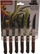 Set thika bifteku Orion, 6 copë, inox, me dorezë druri