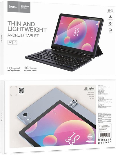 Tablet Hoco A12, 10.1", 6GB 128GB, gri metalik