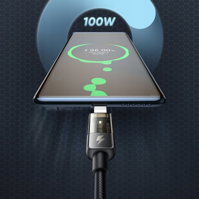 Kabllo karikimi Mcdodo CA-2840 USB-C në USB-C, 100W PD, 1.8m, e zezë