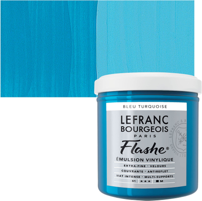 Ngjyrë vinili Lefranc Bourgeois Flashe, 125ml, Turquoise Blue
