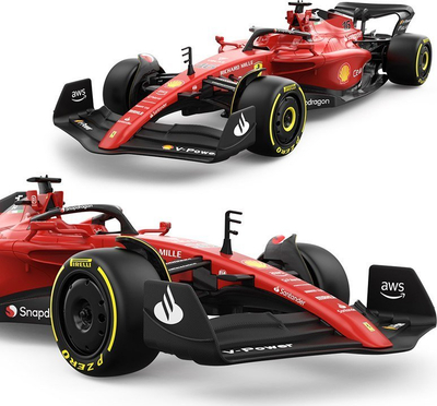 Makinë garash me telekomandë RASTAR Ferrari F1 75, shkallë 1:18, e kuqe
