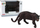 Set figurash LeanToys Black Panther Animals, kafshë të egra, plastikë, multicolor