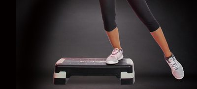 Платформа степ BSB Step Slim 580, 2 нивоа 10 15 cm, пластика, сива