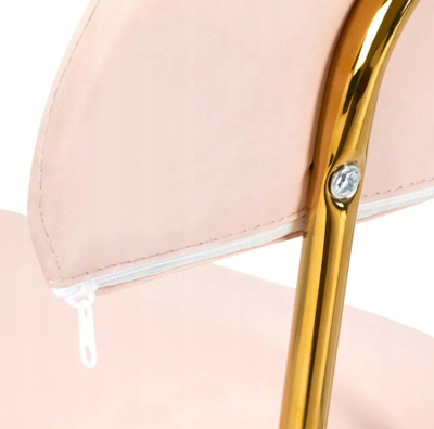 Karrige profesionale Master Chair 6001 G, sedilje e rehatshme ergonomike, me rregullim lartësie, rozë me ar