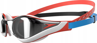 Syze noti Speedo Fastskin Pure Focus Mirror, për gara, kuqe e zezë e bardhë