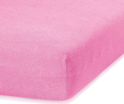 Çarçaf me goma AmeliaHome Ruby, frotë, 180-200 x 200 cm, rozë
