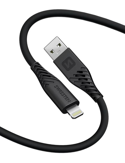 Kabllo Swissten silikon USB - Lightning, 1.5m