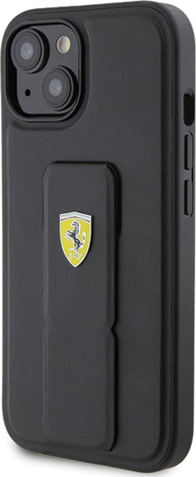 Mbrojtëse telefoni Ferrari Grip Stand FEHCP15SGSPSIK, për iPhone 15 6.1", hard case, e zezë
