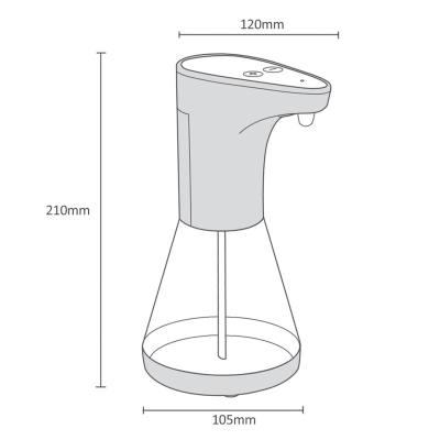 Dispenser automatik sapuni ProMedix, 480ml, me sensor, i bardhë