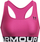 Спортски градник за жени Under Armour HeatGear Mid Impact, компресија, розова со црно