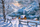 Kartolinë puzzle Snowy Morning, peizazh dimëror, me zarf, shumëngjyrëshe