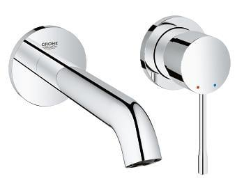 Rubinet lavamani muri Grohe Essence, 2 vrima, mousseur kursim uji 5.7 L/min, krom