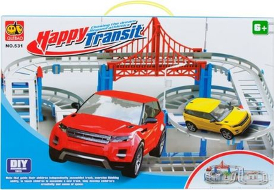 Pistë makine Qlebao Happy Transit NO.531, me aksesorë, për kalamaj 6+, shumëngjyrëshe