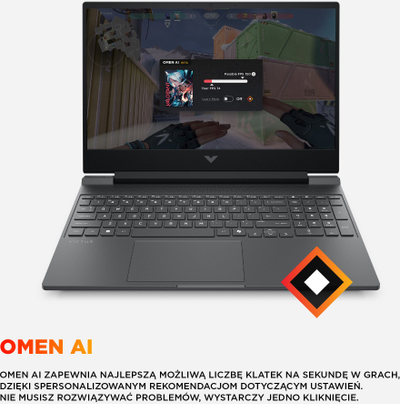 Laptop gaming HP Victus 15-fb3045nw, Ryzen 5, 15.6" 144Hz, 16GB RAM, 512GB SSD, RTX 5050, i zi