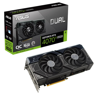 Kartë grafike ASUS Dual GeForce RTX 4070 Ti SUPER/OC, 16GB GDDR6x