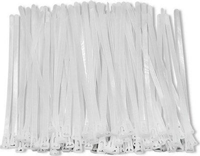 Lidhëse kabllosh Qoltec Reusable, 7.2 x 250mm, najlon UV, të bardha