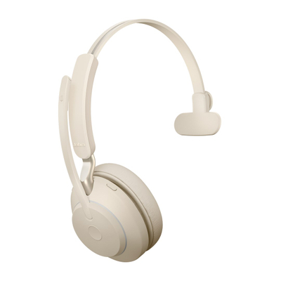 Kufje Jabra Evolve2 65 UC Mono Link380c, wireless, Bluetooth, bezhë