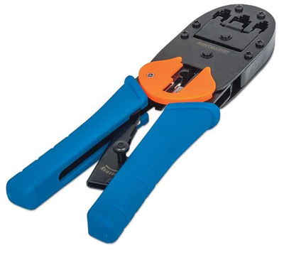 Mjet krimpues Intellinet 211048, për RJ45 RJ12 RJ11, trup çeliku, dorezë plastike