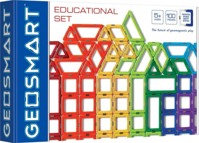 Lodër magnetike GeoSmart Educational Set, 100 copë, 5+ vjeç, shumëngjyrëshe
