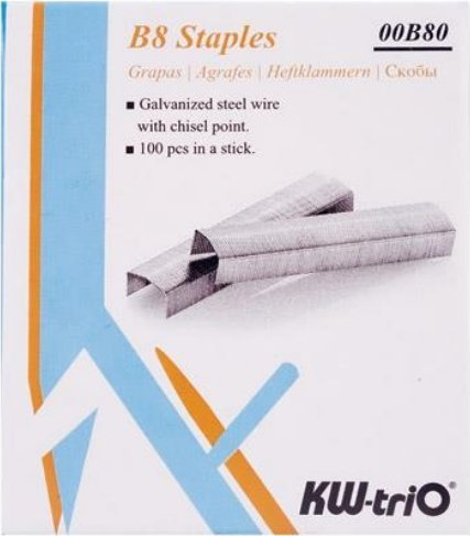 Kapëse letre KW Trio B8 0B80, 1000 copë, të galvanizuara