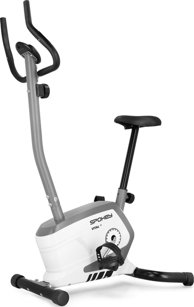 Biçikletë statike magnetike Spokey Vital+ 940883, rrotull 4 kg, 8 shkallë rezistence, gri