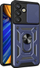 Futrollë Armor Camshield për Samsung Galaxy S25, me unazë metalike, mbrojtje kamere, blu