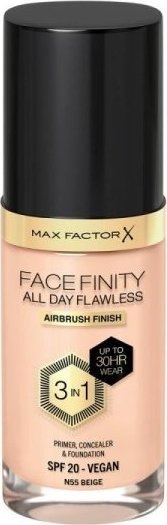 Fondatinë Max Factor Facefinity All Day Flawless, e lëngshme, SPF 20, Beige