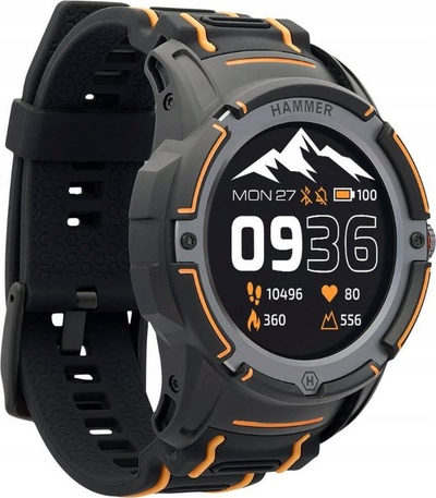 Smartwatch myPhone Hammer Watch Plus, 1.35", Bluetooth, i zi me portokalli
