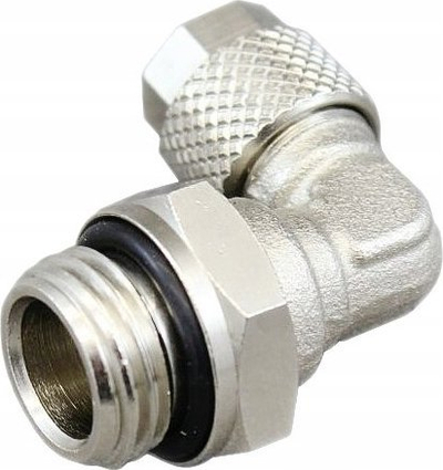 Fiting këndor bronzi MTuning DR-MT-193, 6/4 mm, 1/4" fije e jashtme, argjendtë