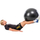 Top palestrash Pure2Improve Gym Ball, 65 cm, me pompë, i zi