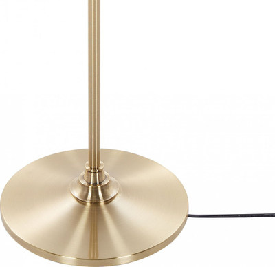 Lampë dyshemeje Beliani TORYSA, metal, abazhur stofi, e bardhë bronzi