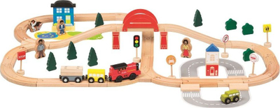 Kole i drunjtë me tren – set me 70 pjesë