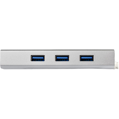 USB Hub StarTech.com ST3300G3UA, 3 porte + GbE, alumini, i argjendtë
